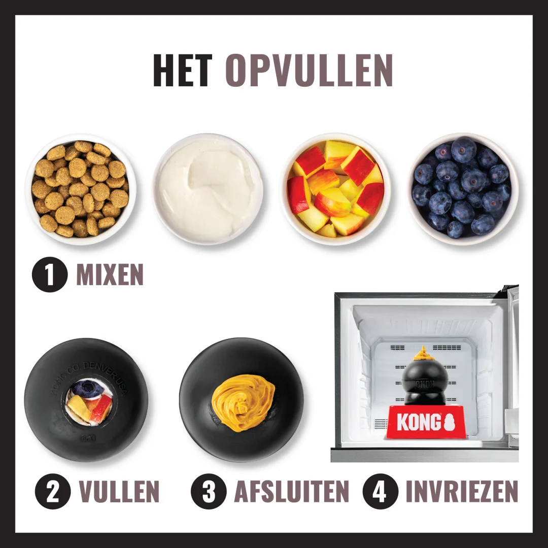 KONG Extreme • snackbal rubber zwart • S - Afbeelding 9