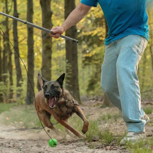 Flirtpole + KONG Squeezz kauwbal M